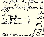 Brief met schets van projectielantaarn 
      van P. Petit aan Huygens