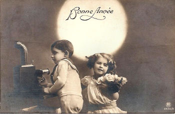 postcard magic lantern Bonne Annee 3